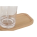 Set da Bagno Home ESPRIT Trasparente Naturale Bambù Alluminio polistirene 16 x 9 x 18 cm