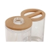 Set da Bagno Home ESPRIT Trasparente Naturale Bambù Alluminio polistirene 16 x 9 x 18 cm