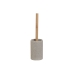 Scopino per il Bagno Home ESPRIT Grigio Naturale Legno Resina 10 x 10 x 37 cm