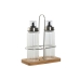 Set de ulei și oțet Home ESPRIT Transparent Natural Bambus Geam 18,5 x 9,3 x 24 cm