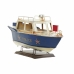 Dekoratív Figura DKD Home Decor Kék Fehér Hajó Vintage 27 x 10,5 x 14 cm (2 egység)