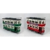 Figură Decorativă DKD Home Decor Roșu Verde Tren Vintage 28 x 9 x 20 cm (2 Unități)