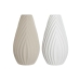 Vase Home ESPRIT Hvit Beige Steintøy Tradisjonell stil 24 x 24 x 41 cm (2 enheter)