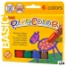 Vopsele tempera solide Playcolor Basic One Multicolor (24 Unități)