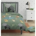 Parure de couette Roupillon Animals 140 x 200 cm Vert Kaki 2 Pièces