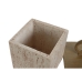 Caja-Joyero Home ESPRIT Beige Resina 15 x 15 x 24 cm