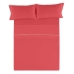 Jeu de draps Alexandra House Living Rouge Lit king size 4 Pièces