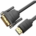 Adapter DVI na HDMI Vention ABFBF Czarny 1 m