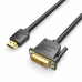 DVI til HDMI-adapter Vention ABFBH Sort 2 m