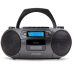 Rádio CD Aiwa Preto Bluetooth 5.0 Ecrã LCD Azul