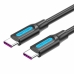 Cable USB-C a USB-C Vention COTBG Negro 1,5 m