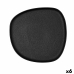 Επίπεδο πιάτο Bidasoa Fosil Μαύρο Κεραμικά Τετράγωνο 26,3 x 25,5 x 2,4 cm (x6)
