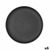 Lapos Tányér Bidasoa Fosil Fekete Kerámia 26,5 x 26,4 x 2,3 cm (6 egység)