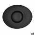 Dyb tallerken Bidasoa Fosil Sort Keramik Oval 27,3 x 22,2 x 5,7 cm (8 enheder)