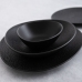 Bowl Bidasoa Fosil Black Ceramic Oval 14 x 12,4 x 4,8 cm (12 Units)