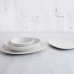 Piatto Fondo Bidasoa Fosil Bianco Ceramica Ovale 22 x 19,6 x 4,5 cm (6 Unità)