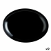 Platou Plat Luminarc Friends Time Negru Sticlă 30 x 26 cm Carne (12 Unități)
