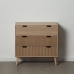 Chest of drawers COFFEE 80 x 40 x 77 cm Wood Coffee DMF