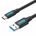 USB A to USB-C Cable Vention COZBF Black 1 m