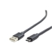USB A 2.0 - USB C kabelis GEMBIRD 480 Mb/s Juoda