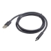 USB A 2.0 - USB C kabelis GEMBIRD 480 Mb/s Juoda