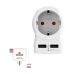 Adaptador de Corrente Skross 1500281 USB x 2 Europeu Estados Unidos