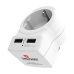 Adaptador de Corrente Skross 1500281 USB x 2 Europeu Estados Unidos