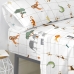 Drap housse HappyFriday Mini savanna Multicouleur 105 x 200 x 32 cm