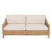 Hagesofa Naturell Treverk av mangotre Foam Naturfiber 180 x 86 x 80 cm