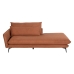 Chaise Longue Sofa Brown Wood Iron Foam 210 x 100 x 90 cm