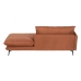 Chaise Longue Sofa Brown Wood Iron Foam 210 x 100 x 90 cm