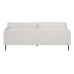 3-Seater Sofa 213 x 87 x 90 cm White Metal