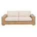 Garden sofa Natural Mango wood Foam Natural Fibre 198 x 88 x 67 cm