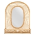 Nástěnné zrcadlo Béžový Sklo Ratan 61 x 15 x 76 cm