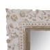 Lustro ścienne Biały Beżowy Szkło Drewno mango Drewno MDF Pionowy 61 x 10,79 x 38 cm