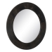 Nástěnné zrcadlo Tmavě hnědá Sklo mangové dřevo Dřevo MDF Vertikální Kulatý 122 x 3,8 x 122 cm
