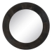 Nástěnné zrcadlo Tmavě hnědá Sklo mangové dřevo Dřevo MDF Vertikální Kulatý 122 x 3,8 x 122 cm