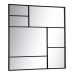 Sienas spogulis Melns Stikls Dzelzs Vertikāli 90 x 2 x 90 cm