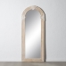 Garderobsspeglar Vit Naturell Glas Mangoträ Trä MDF Vertikalt 87,63 x 3,8 x 203,2 cm