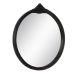 Nástěnné zrcadlo Tmavě hnědá Sklo mangové dřevo Dřevo MDF Vertikální Kulatý 76,2 x 3,8 x 81,3 cm