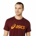 Vīriešu Krekls ar Īsām Piedurknēm Asics  ASICS Big Logo Tumši Sarkans