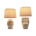 Bordlampe Home ESPRIT Beige Naturell Keramikk 50 W 220 V 28 x 28 x 47 cm (2 enheter)