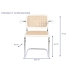 Grīdas krēsls DKD Home Decor Balts Sudrabains Dabisks 65,5 x 62 x 79 cm