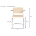 Silla de suelo DKD Home Decor Blanco Plateado Natural 65,5 x 62 x 79 cm