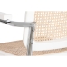 Stolička na podlahu DKD Home Decor Biela Striebristý Prírodná 65,5 x 62 x 79 cm