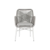 Vrtni fotelj Home ESPRIT Bela Siva Aluminij sintetični ratan 57 x 63 x 84 cm