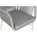 Poltrona da giardino Home ESPRIT Bianco Grigio Alluminio rattan sintetico 57 x 63 x 84 cm