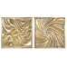 Dekoracija za steno Home ESPRIT Zlat 94,5 x 4,5 x 94,5 cm (2 kosov)
