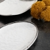 Plochý tanier Quid Select Filo Biela Čierna Plastické Trojuholníkové 26 x 21 x 5,9 cm (9 kusov)