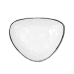 Prato de Jantar Quid Select Filo Branco Preto Plástico Triangular 26 x 21 x 5,9 cm (9 Unidades)